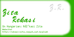 zita rekasi business card